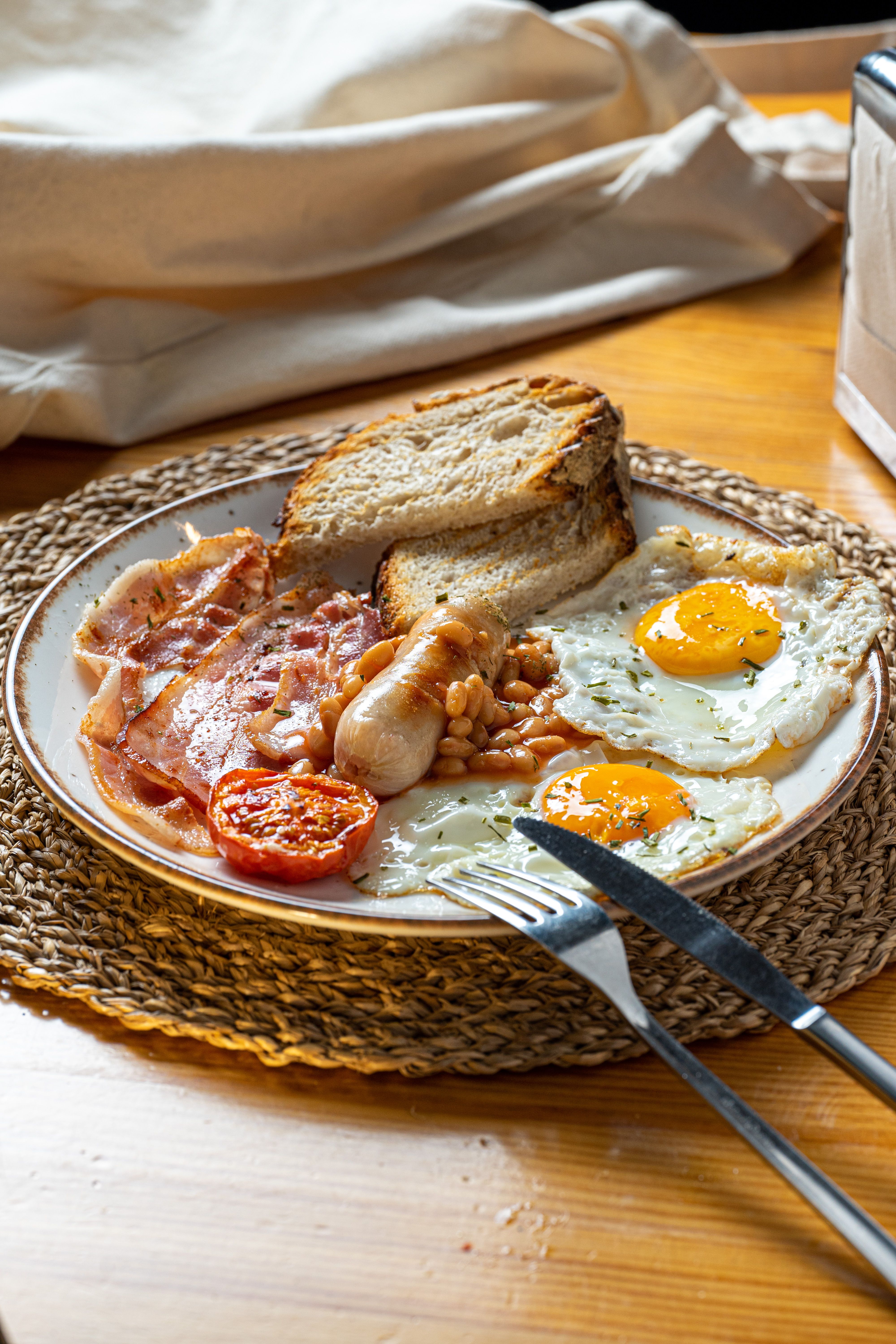 Cooked breakfast at a cafe, representative image